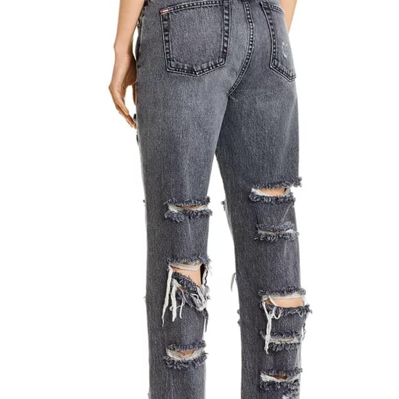 ALICE + OLIVIA Genevive Extra Distressed Black Wash Jeans size 32 - Picture 10 of 10